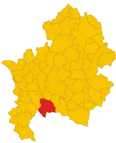 Localizarea Monteroduni în Provincia Isernia