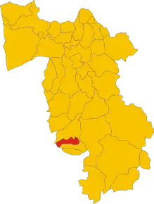 Localizarea Montescudaio în Provincia Pisa