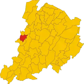 Poziția localității Monteveglio