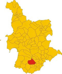 Poziția comunei în cadrul provinciei