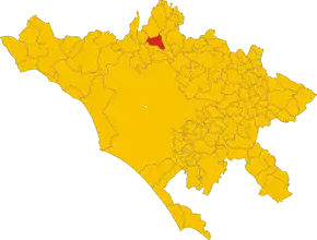 Poziția localității Comune di Morlupo