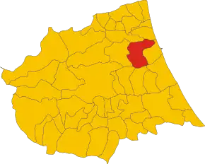 Poziția localității Mosciano Sant'Angelo