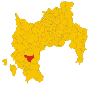 Poziția comunei în cadrul provinciei