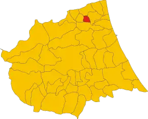 Poziția localității Nereto