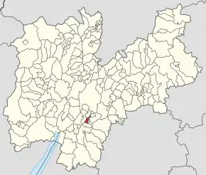 Poziția localității Nomi