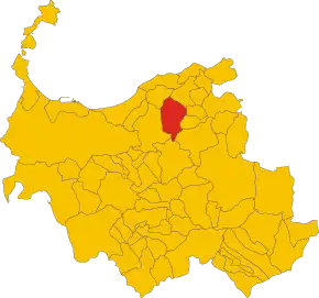 Poziția comunei în cadrul provinciei