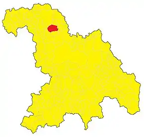 Poziția localității Occimiano