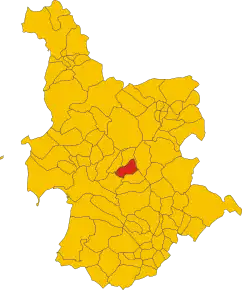 Poziția comunei în cadrul provinciei