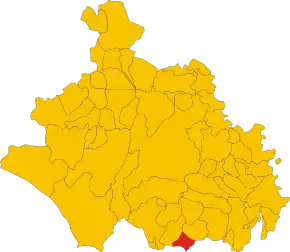 Poziția localității Oriolo Romano