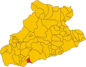 Poziția localității Ospedaletti