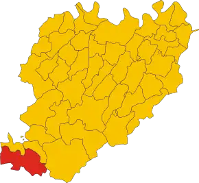 Poziția localității Ottone