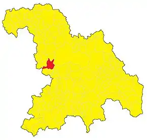 Poziția localității Oviglio