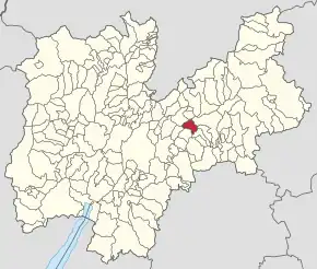 Poziția localității Palù del Fersina