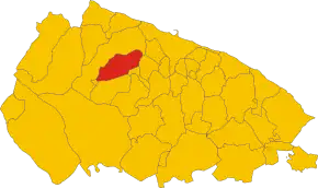 Poziția comunei în cadrul provinciei