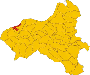 Localizarea în provincia Vibo Valentia