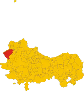 Poziția localității Comune di Partinico