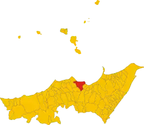 Poziția localității Patti