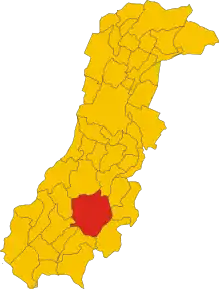 Poziția localității Pavullo nel Frignano