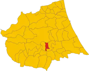 Poziția localității Penna Sant'Andrea