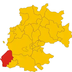 Poziția localității Pietraperzia