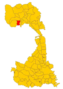 Poziția localității Piode