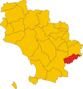 Localizarea Pitigliano în Provincia Grosseto