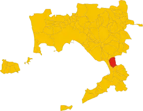 Poziția localității Pompei