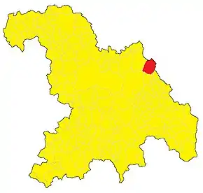 Poziția localității Pontecurone