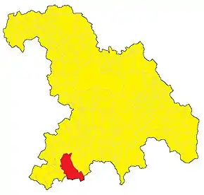 Poziția localității Ponzone