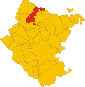 Localizarea Poppi în Provincia Arezzo