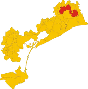Poziția comunei în cadrul provinciei