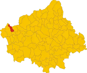 Poziția localității Possagno