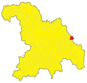 Poziția localității Pozzol Groppo