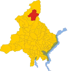 Poziția localității Premia