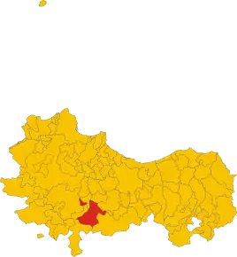 Poziția localității Prizzi