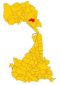 Poziția localității Quarona