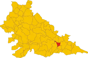 Poziția localității Quingentole