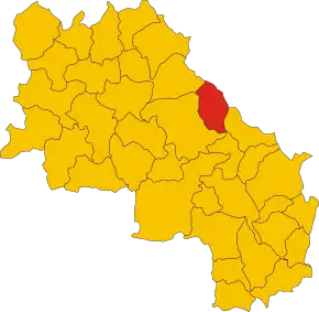 Localizarea Rapolano Terme în Provincia Siena