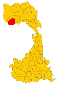 Poziția localității Rassa