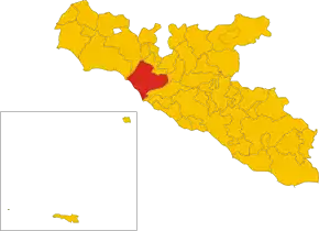 Poziția localității Ribera