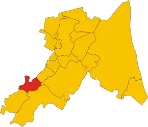 Poziția localității Riolo Terme