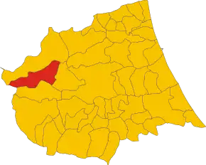 Poziția localității Rocca Santa Maria