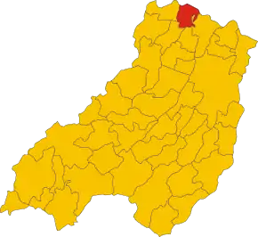 Poziția localității Roccabianca