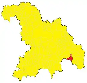 Poziția localității Roccaforte Ligure