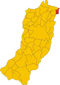 Poziția localității Rolo