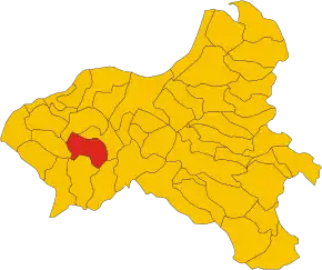 Poziția localității Rombiolo