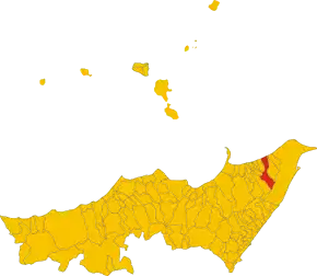 Poziția localității Rometta