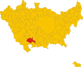 Poziția localității Rosate