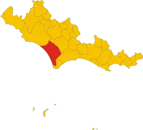 Poziția localității Sabaudia