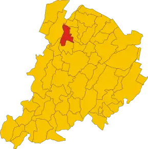 Poziția localității Sala Bolognese